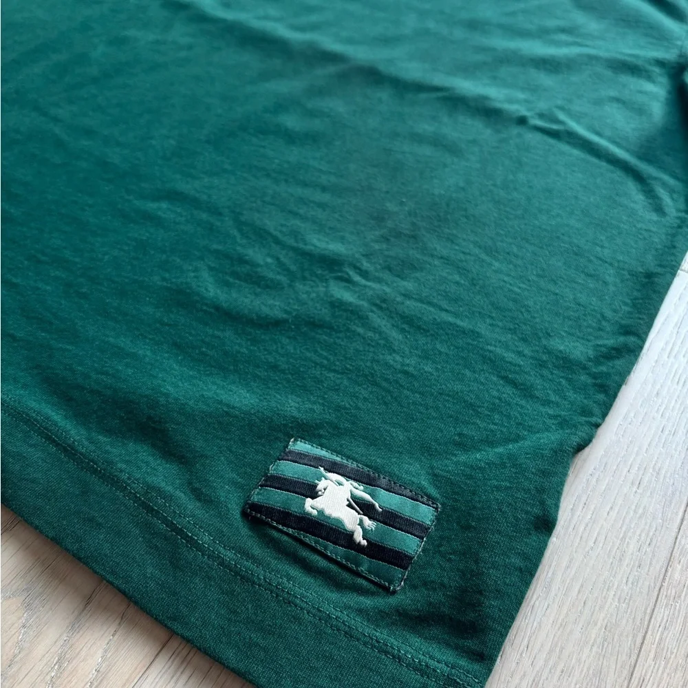 Burberry Men’s Green Cotton jersey T-shirt Size Small Oversized - Picture 2 of 6